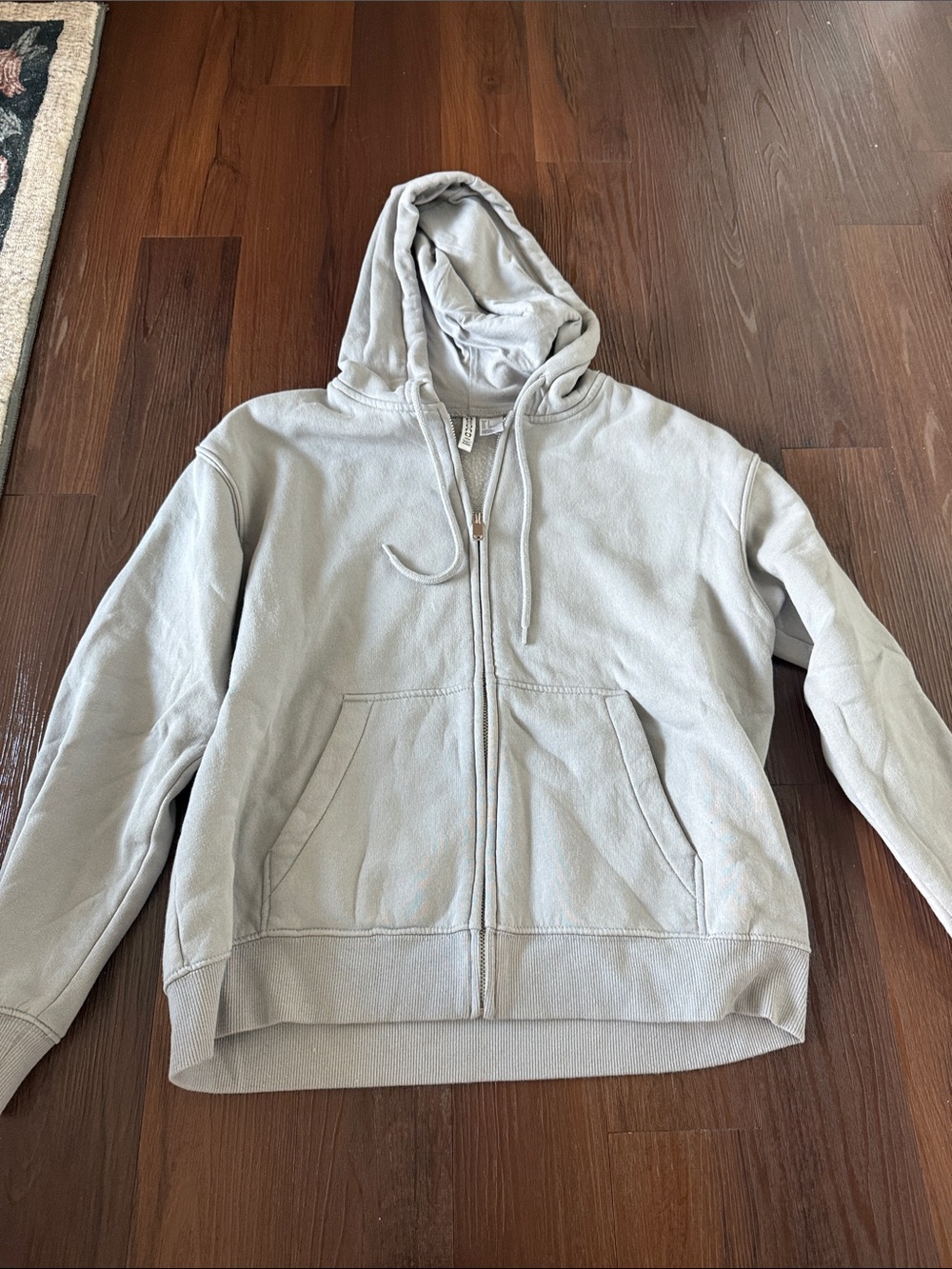 H&M Fleece Divided Heather Gray Zip Hoodie